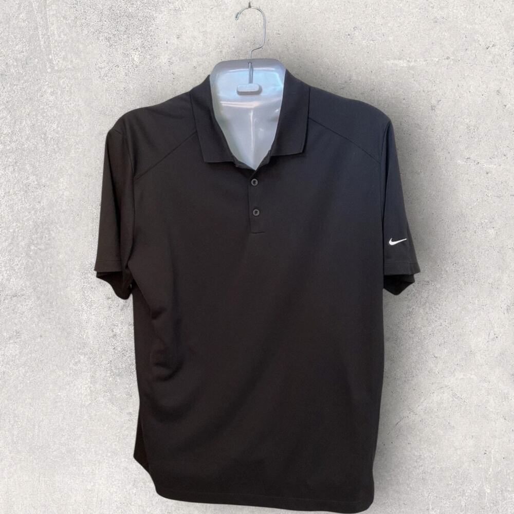 Nike Golf Dri-FIT Polo Shirt Men’s XL Navy Blue Swoosh Logo Athletic Golf Top - Picture 10 of 10